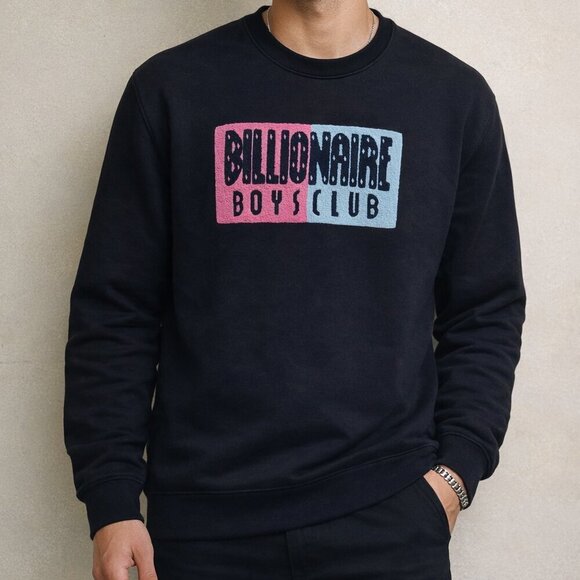 Billionaire Boys Club Other - Billionaire Boys Club BBC Classic Crew Sweatshirt Mens S Black Embroidered Logo
